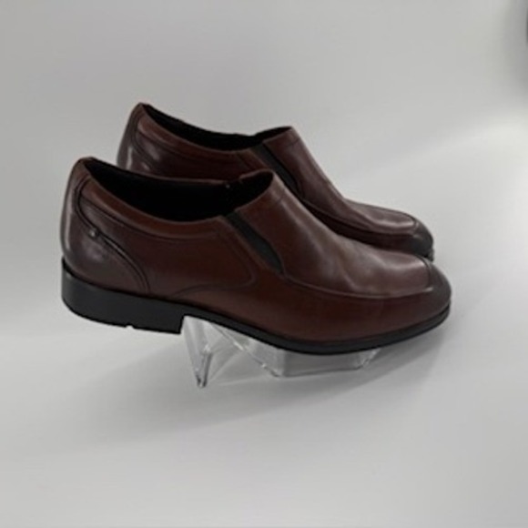 Rockport Men\'s Leather Slip On Dress Shoes Brown Odiproene By Adidas Size 12.5‎
